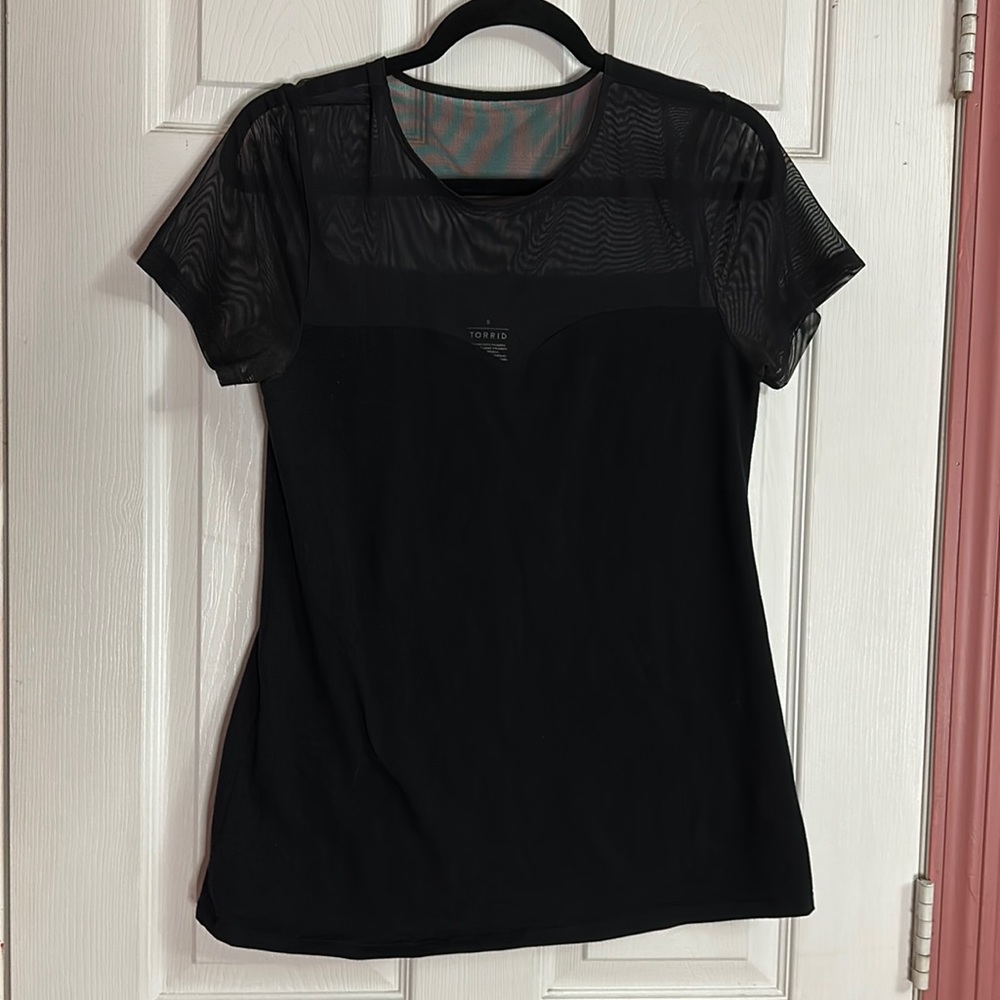 Black mesh top. Torrid. Never worn